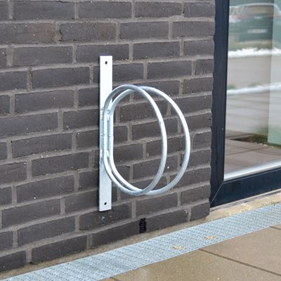 Fahrradständer aus feuerverzinktem Stahl für 1 Fahrrad für die Wand (wandmontiert)